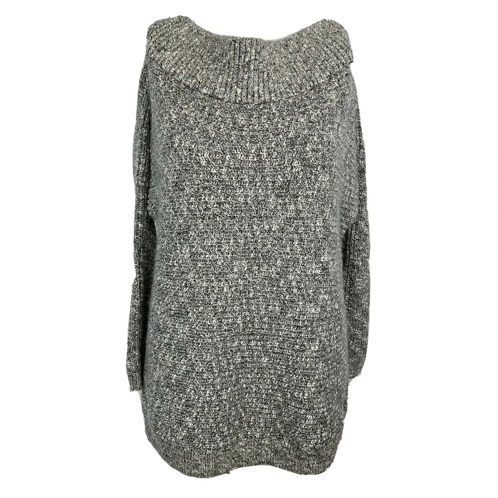Express Sweater Womens Sz M Gray Wool Mohair‎ Knit Boat Neck Pullover NWT